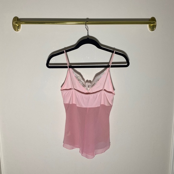 Light Pink Sheer and Beaded Camisole - Picture 3 of 4